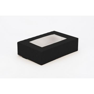 SUSHI box 19x13x5cm op.50szt. czarny OP-05