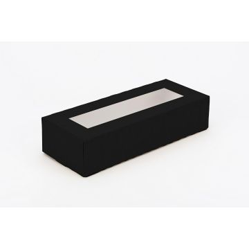 SUSHI box 22x9x5cm op.300szt. czarny OP-02