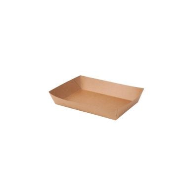 Brown tray 22.5x16.5x3 750ml op.250pcs. (k/2) DSP