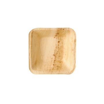 PURE palm leaf bowls 40ml square 80x80xh.22 mm, 25 pieces