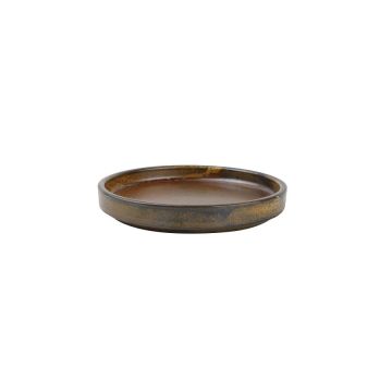 Fine Dine Lavish dark brown shallow plate with rim 135mm - code 776612