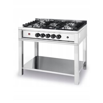 Kuchenka gazowa - 5-palnikowa, na podstawie otwartej - kod 225806