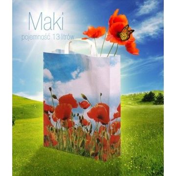 Eco shopping bag LUX Poppy 13l 32x10x42cm