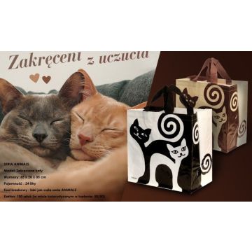 Eco shopping bag Cats 35x20x35cm 24 litres