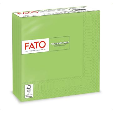 Napkins 33x33 2L lime/light green FATO napkins, pack of 50 (k/24) Smart Table