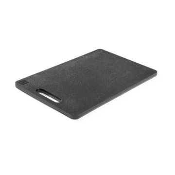 Cutting board with handle, black 300 x 200 x (H)10 mm