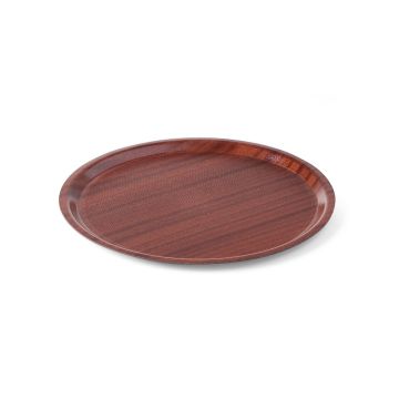 Non-slip wooden Tray - Round, with low edge Diameter 380 mm