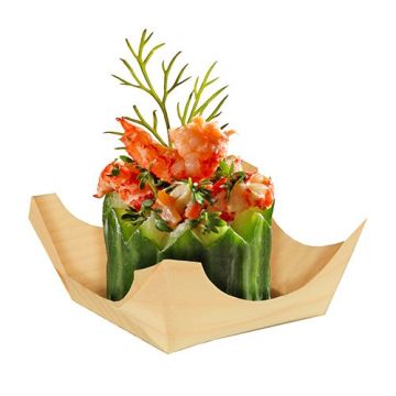 FINGERFOOD - square bowls 4x4xh.1.5cm wooden bowls, 50 pcs.