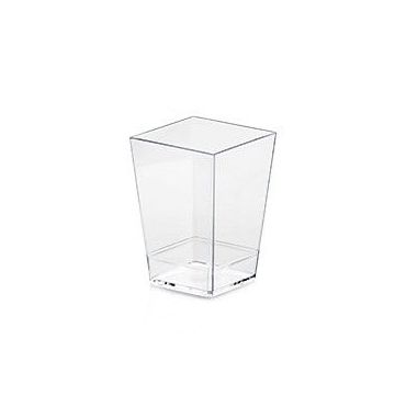 FINGERFOOD - kubek KUBIK 60 ml transparentny 4 x 4 x h 5,5cm op. 50 sztuk