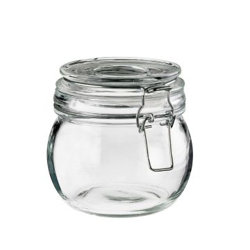 FINGERFOOD - glass jar 400ml with closure dia.11xh.10cm, 4 pcs.