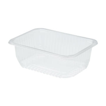 T T 187/137/1 H63 R Sealing container op.660szt poj. 1100ml height 6,3 cm colorless, unbundled, ribbed (G 017321)