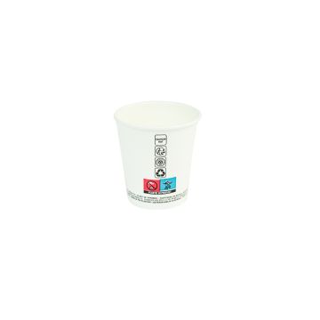 PAP/PE cup SW 180ml white a.50pcs SUP (k/10) dia 70mm