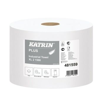 KATRIN Towel roll 570m Classic XL2 1500 super white, 2 rolls