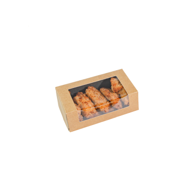 SUSHI box 16x10x4,5cm op.50szt. kraft/czarny OP-01