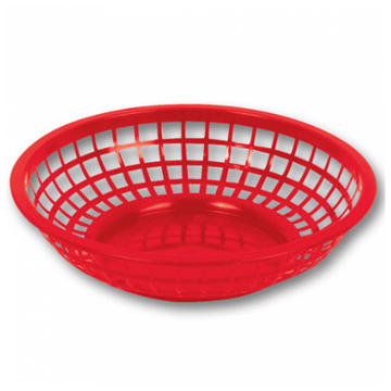 Serving basket red small 20x5cm, 12 pcs