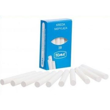 White chalk TOMA round, 10 pieces