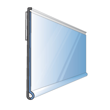 Price bar DBR39 L2500 transparent with foam tape - 9mm - transparent