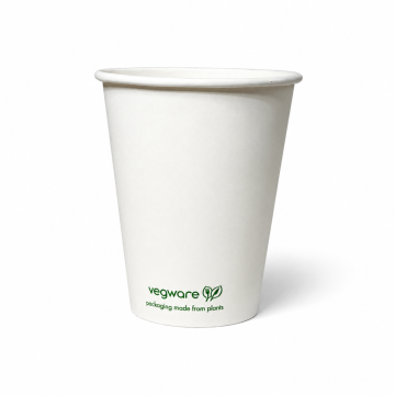 Kubek PAP/PLA SW 250ml Green Leaf 50szt. (k/20) śr.80mm, biodegradowalny SUP