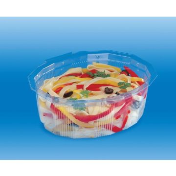 PET container with combined lid 103x87x34mm - salad, snack 125ml, 100 pieces