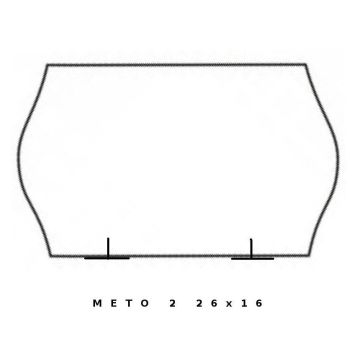 White METO double-row, 26x16 wave, 5pcs.