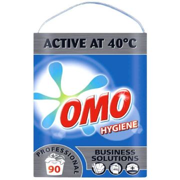 Omo Prof. Hygiene 90Wash 8.55kg proszek do prania tkanin, przeznaczony do chemiczno-termicznej dezynfekcji