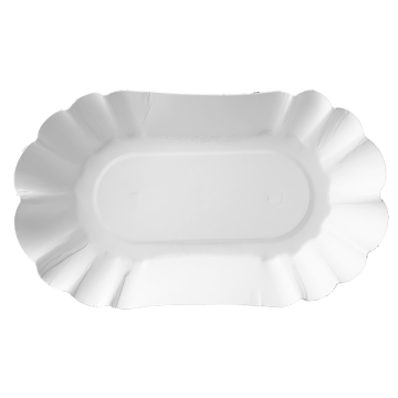 Oval paper trays 10,5x17,5x3 cm, price per pack 250 pieces