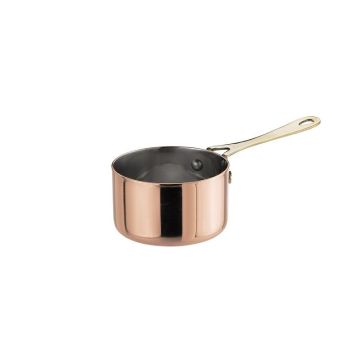 Mini saucepan copper-plated dia. 8.25 cm h. 5 cm stainless steel