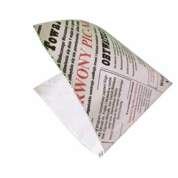 KEBAB/BURGER bags thick paper 16x17cm print newspaper , price per pack 1000 pieces