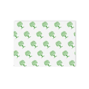 Parchment paper Green Tree 430x350mm VEGWARE white printed, pkg. 1000 sheets