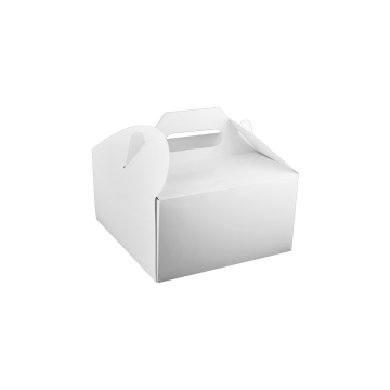 Pudełko tortowe z rączką białe 18x18x10cm, cena za opakowanie 25szt