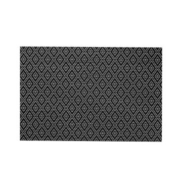 Table pads Style 30x45cm black PP reusable, pack of 12 pcs