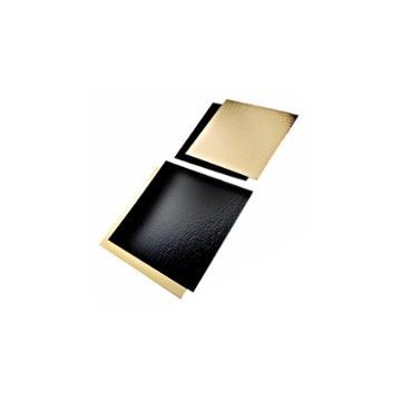 Podkładki pod tort złoto-czarne 40x60cm prostokąt op.25szt
