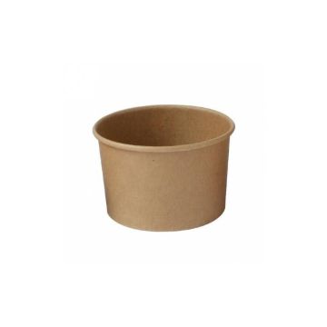 Paper container KRAFT for ice cream 270ml dia.96xh.55mm, 50 pieces