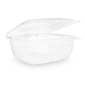 Salad container PLA 1500ml with lid VEGWARE 160x200xh.75mm, fully biodegradable, 50 pieces