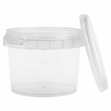 Container PP round 120ml with cover 6,9x5,2cm transparent, 1000 sets