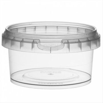 Container PP round 210ml with cover 9,5x5,1cm transparent, 494 sets