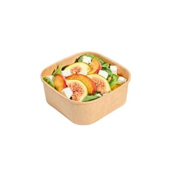 POTCART Kraft square bowl 950ml a.50cps.