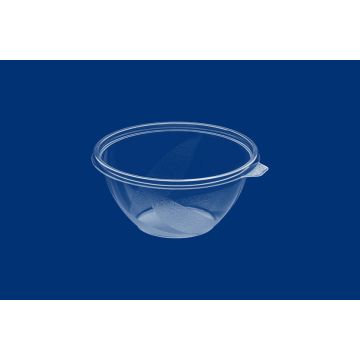 Salad container, transparent PET 600ml dia 150mm, 50 pieces