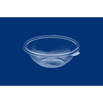 Salad container, transparent PET 750ml dia 180mm, 50 pieces