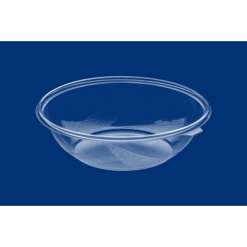 Salad container, transparent PET 1500ml dia 230mm, 50 pieces