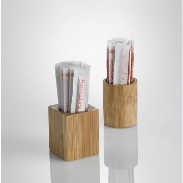 Toothpick holder QUBE, square bamboo, 3.5x3.5x(h) 4.5cm, 6pcs. (12)