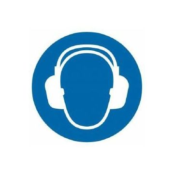 Nakaz stosowania ochrony słuchu D2 - 210 x 210mm GO003D2FN