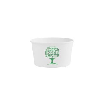 Pojemnik papierowy Green Tree 350ml op.25szt. średnica 115mm biodegradowalny zupy, sałatki, lody (k/20) 12oz