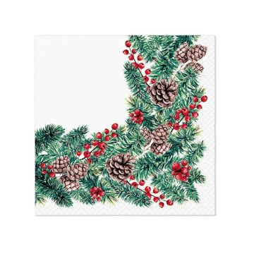 Serwetki 33x33cm PAW GWIAZDKA op.20szt (k/12) Winter Branches