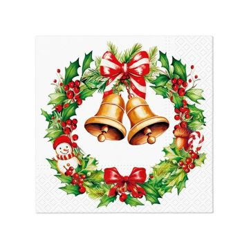 Serwetki 33x33cm PAW GWIAZDKA op.20szt (k/12) Jingle Bells Bliss