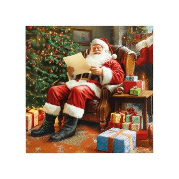 Serwetki 33x33cm PAW GWIAZDKA op.20szt (k/12) Santa`s Wishes