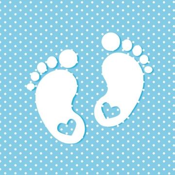 Serwetki 33x33 MAKI CHRZEST 0008 02 Little Feet Blue op. 20 sztuk