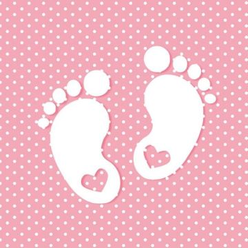 Serwetki 33x33 MAKI CHRZEST 0008 03 Little Feet Pink op. 20 sztuk