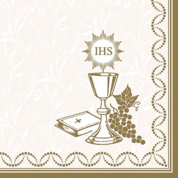 Napkins 33x33 MAKI Communion 0005 01 Prayer Book, 20 pieces