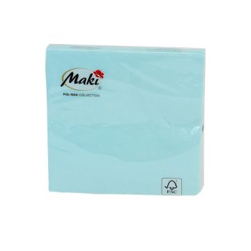 Napkins 33x33 Poppies UNICOLOUR light blue, 0016 00, pack of 20 pcs.